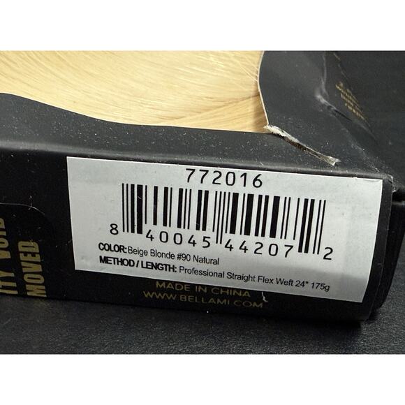 Bellami Flex Weft 24” Beige Blonde #90 Remy Hair Extensions 175g Brand New! - Picture 5 of 8